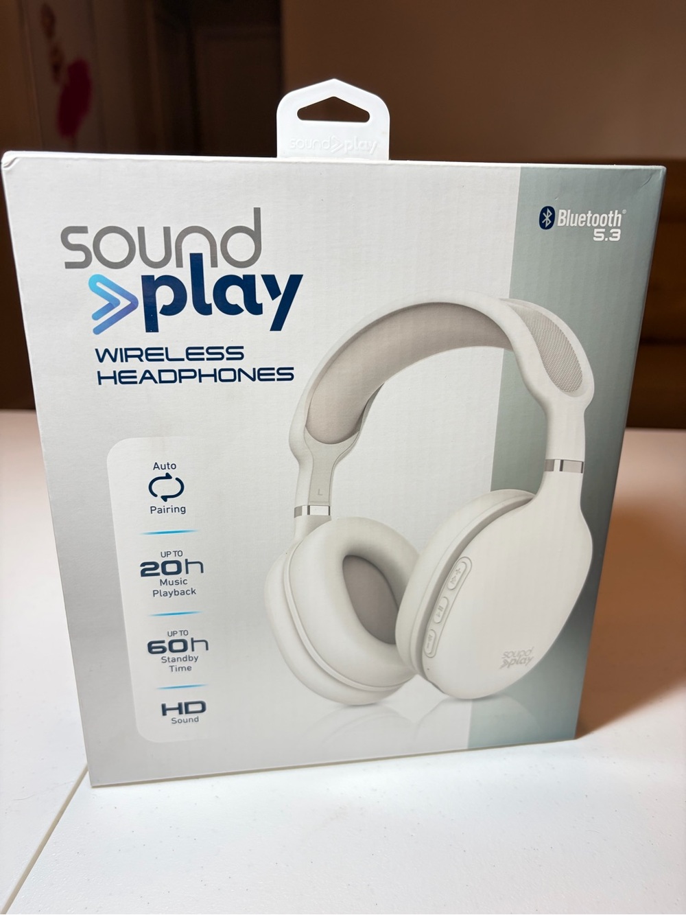 Wireless Over Ear Headphones (White).